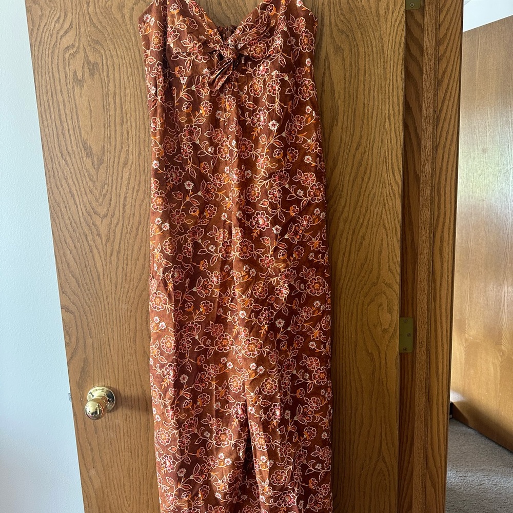 J.Crew Tie-front jumpsuit in vintage vines